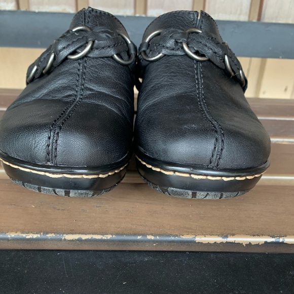 Bare Traps Quarter Black Clogs Mules-Y2K-Leather-Women’s-Size 9M-Comfort - Picture 6 of 8